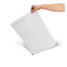 13.75" x 19.75" Vela™ Clear Paper Apparel Bag, XL, White